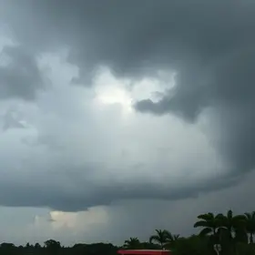 Patos de Minas tempo nublado e tempestades