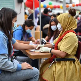 campanha de doação de sangue no Carnaval