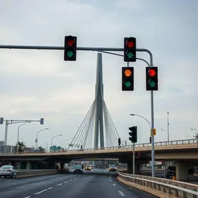 semáforos na ponte do arco