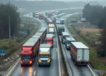 Minas entroncamento desastres caminhões