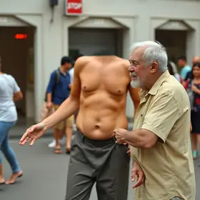 Idoso flagrado em ato obsceno